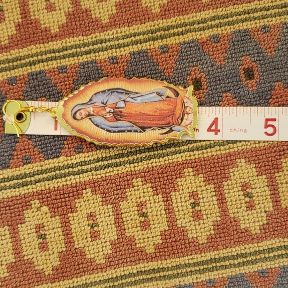 Lady of Guadalupe Earrings. Catholic Religious - Picture 5 of 8